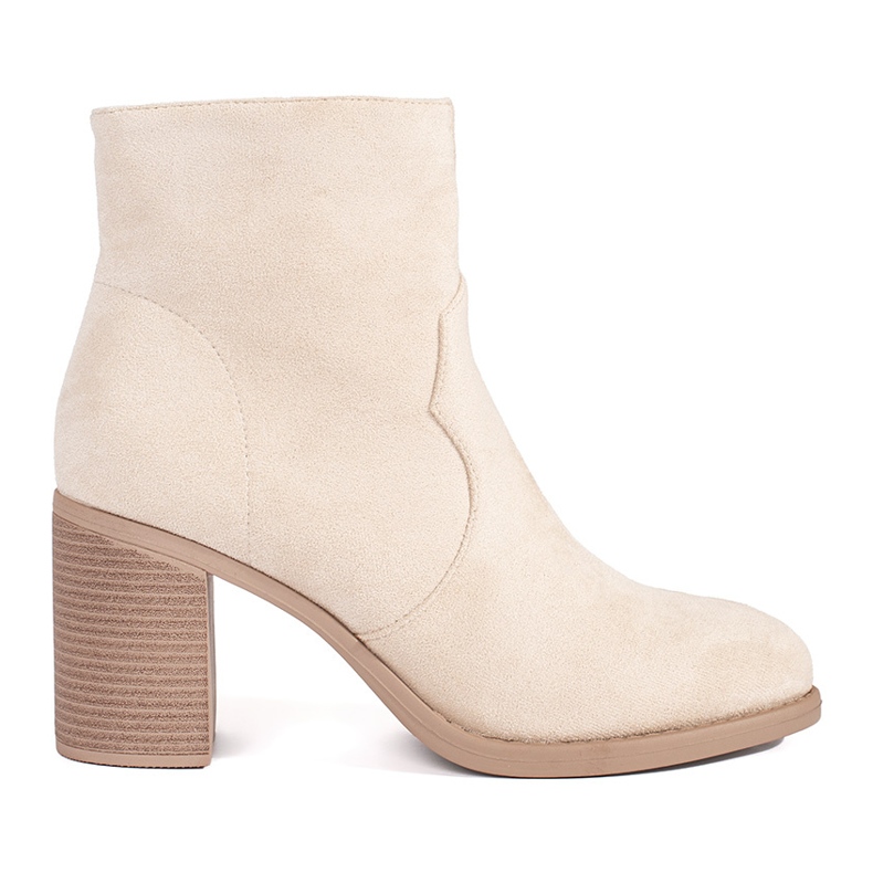 Stivaletti da donna classici in camoscio beige