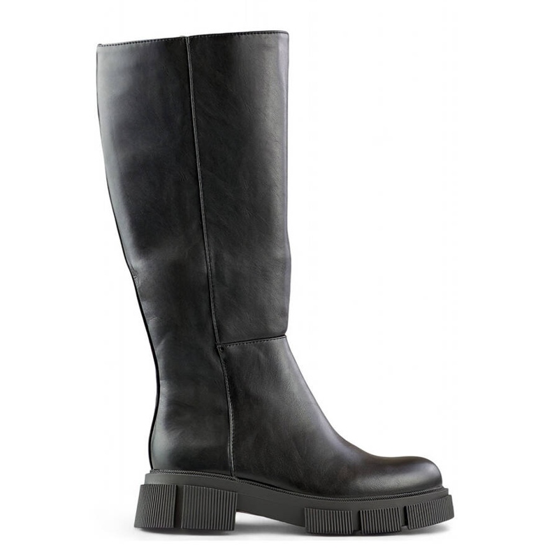 Stivali da donna con suola spessa, neri M106B nero