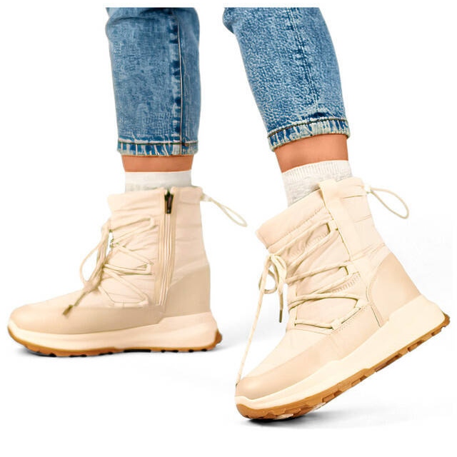 Doposci con plateau da donna, beige 24-16321BE
