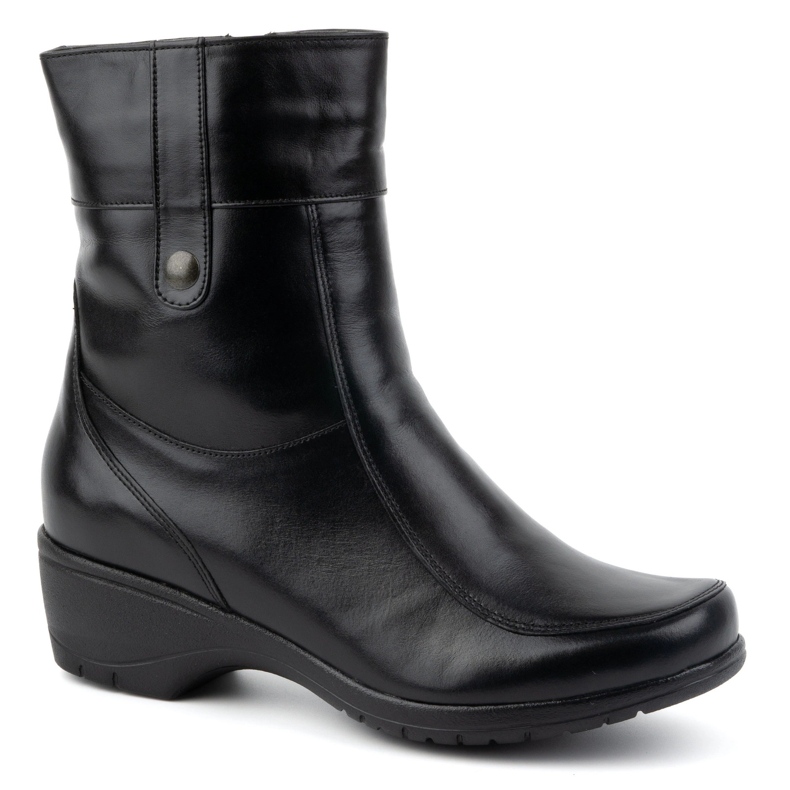 Olivier Stivaletti isolanti in pelle da donna con cerniera 072BB, neri nero