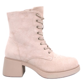 Stivaletti stringati Mayfield Beige