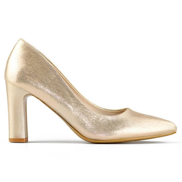 Décolleté a punta con tacco alto da donna, oro FL480A-L.GO d'oro