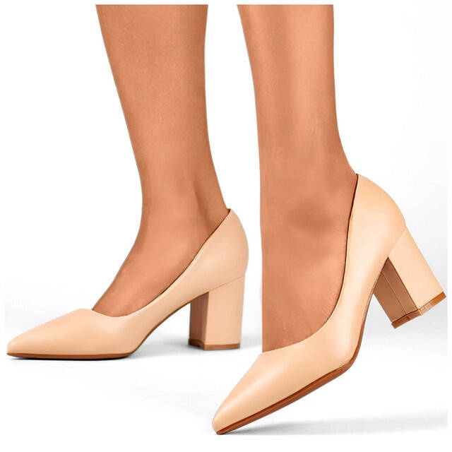 Décolleté a punta da donna, beige KJ-42BE