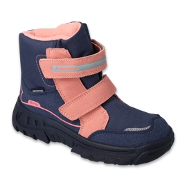Pantaloncini da trekking Befado con membrana in velcro 615X002 blu navy e rosa