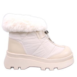 Tavaris Stivali da neve beige con pelliccia