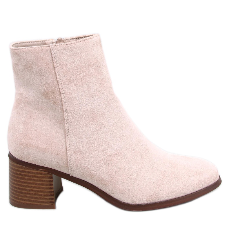 Stivaletti classici Annie Beige con tacco alto