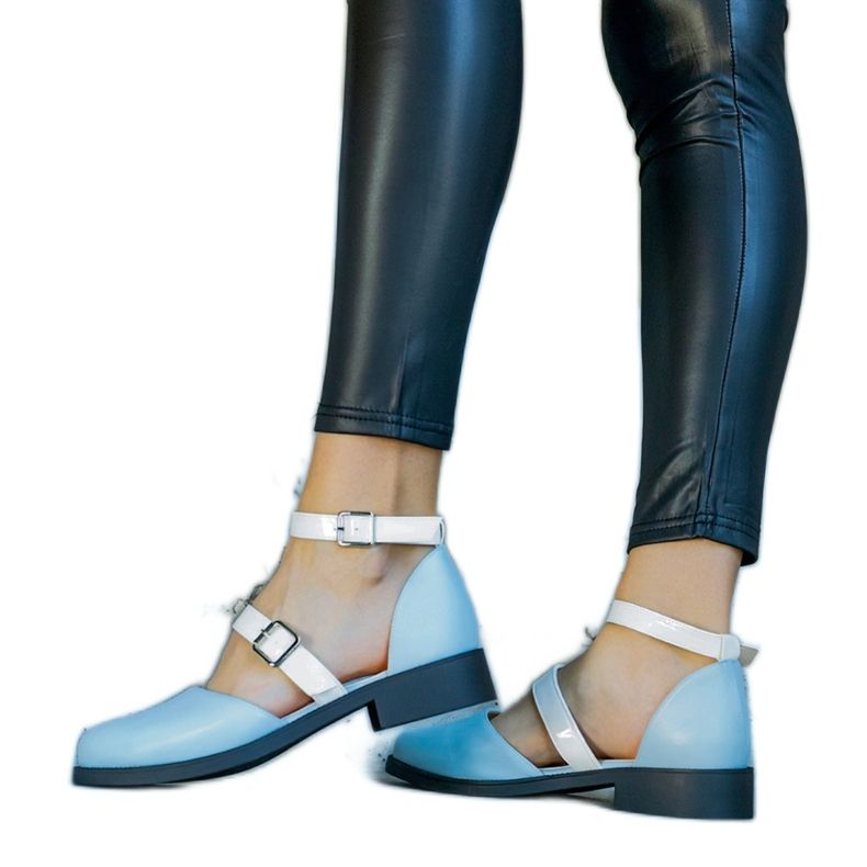 Ballerine blu con fibbia Josiane
