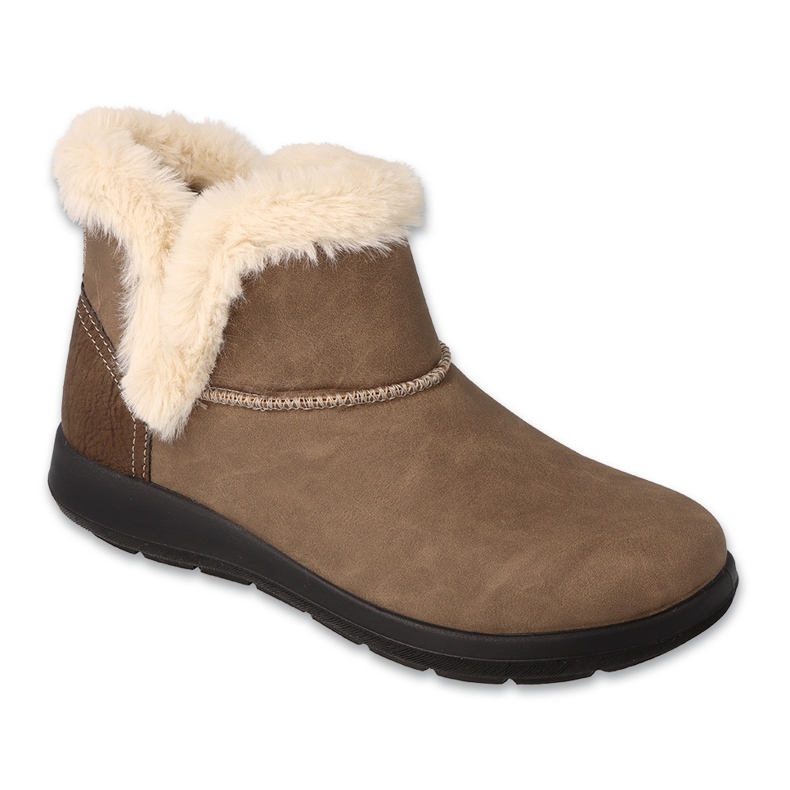 Dr.ORTO Befado stivaletti beige da donna 156D910 decorati con pelliccia