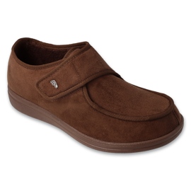 Mocassini da uomo Dr.ORTO Befado con velcro, marrone 076M004