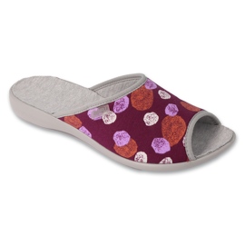 Ciabatte Befado bordeaux da donna con motivo 255D002 rosso