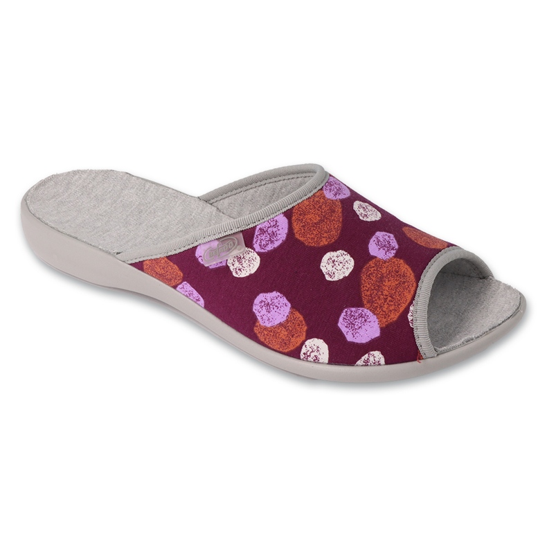Ciabatte Befado bordeaux da donna con motivo 255D002 rosso