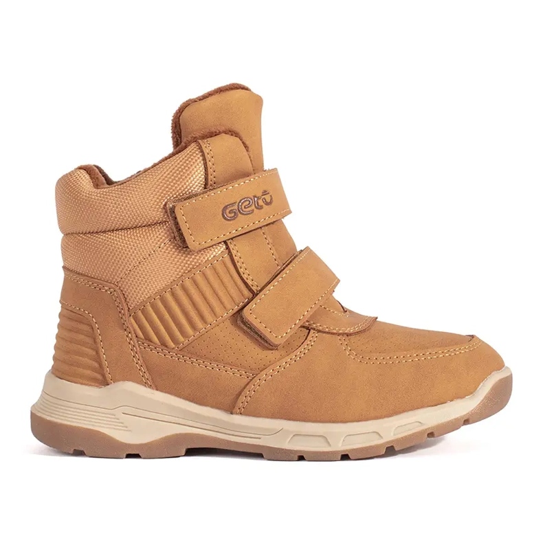 Stivaletti da bambino isolati con velcro marrone