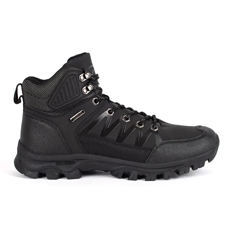 Vico Scarpe da trekking da uomo nere con lacci nero