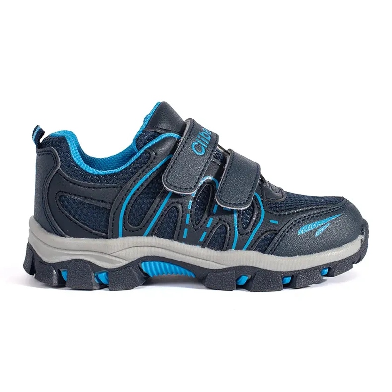 Scarpe sportive da bambino blu navy con velcro