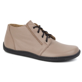 Olivier Scarpe da donna in pelle a piedi nudi, leggermente isolanti, alte con cerniera 787, beige