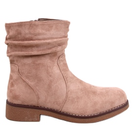 Stivaletti con volant Bracy Khaki beige