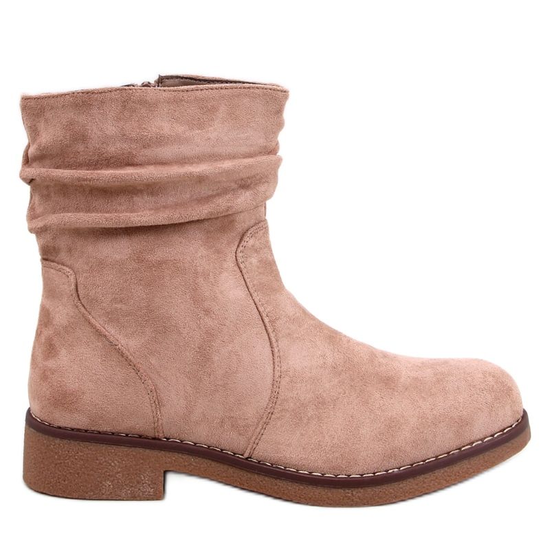 Stivaletti con volant Bracy Khaki beige