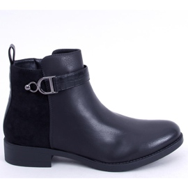 Stivaletti Chelsea da donna in pelle scamosciata e pieno fiore, Amil Black nero