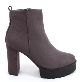Stivali con plateau grigio rumma
