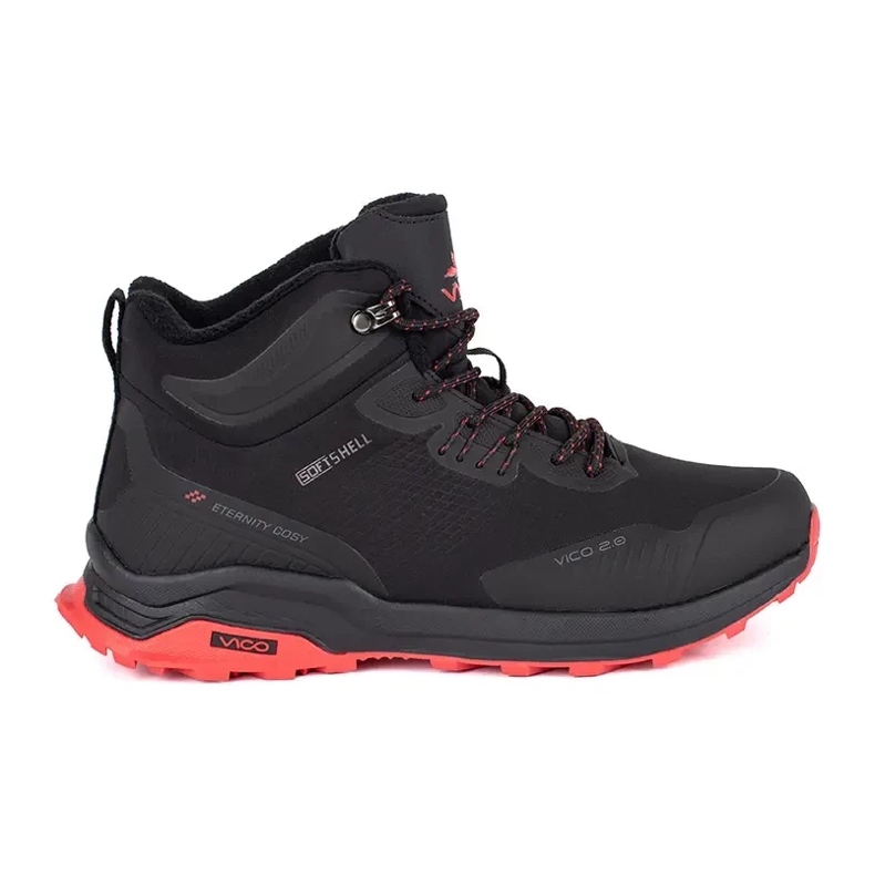 Vico Scarpe da trekking da uomo nere e rosse nero