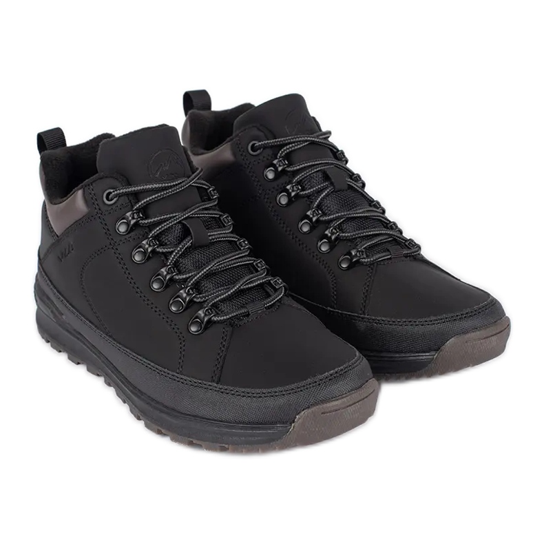 Vico Scarpe da trekking da uomo stringate nere nero
