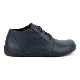Olivier Scarpe da donna in pelle a piedi nudi, leggermente isolanti, alte fino alla caviglia con cerniera, 787, blu navy
