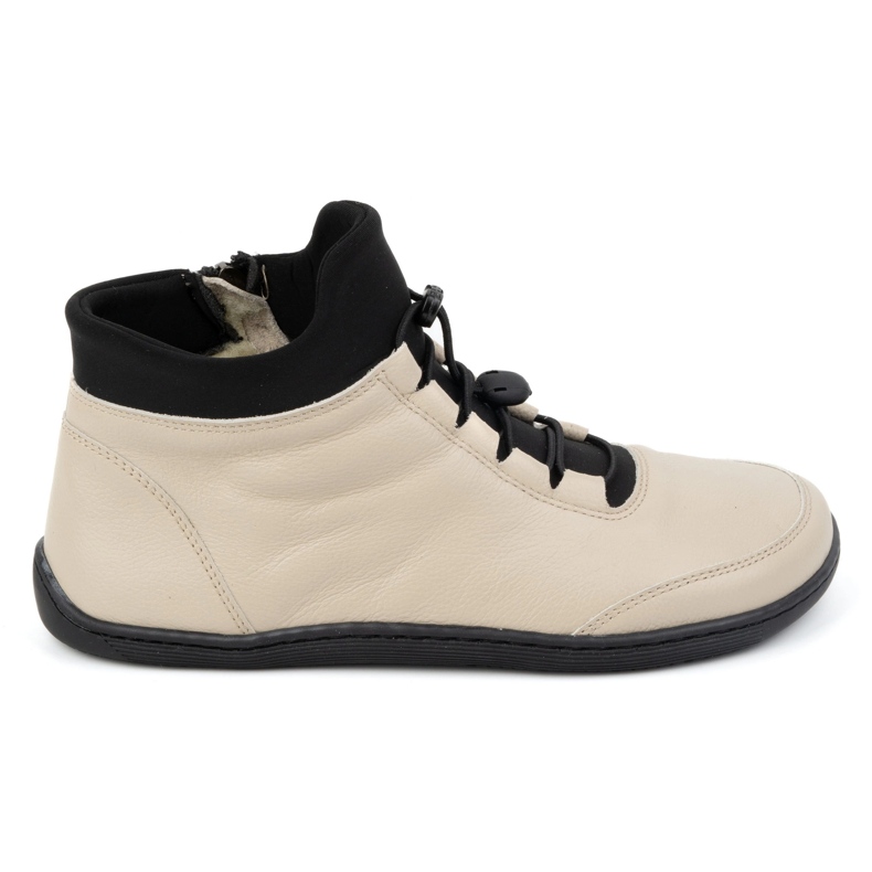 WASAK Scarpe da donna barefoot, foderate in lana, pelle 0767W ecru beige