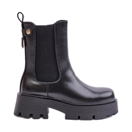 Stivaletto Chelsea con cerniera, Ecopelle Nera Ninnet nero
