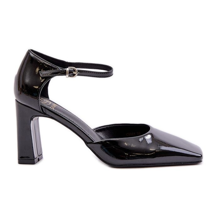 Décolleté con tacco alto in vernice, Emindria nera nero