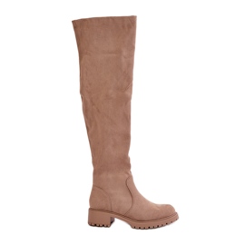 Stivali bassi sopra il ginocchio Beige Filora