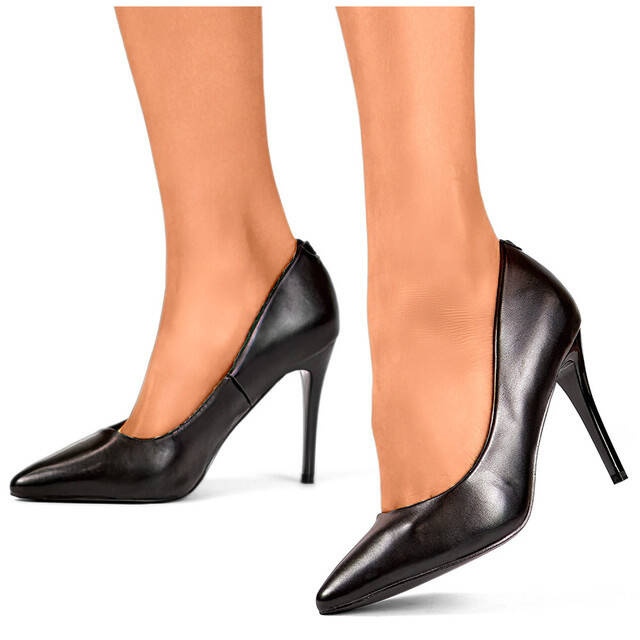 Décolleté da donna con tacco alto, colore nero FL59B