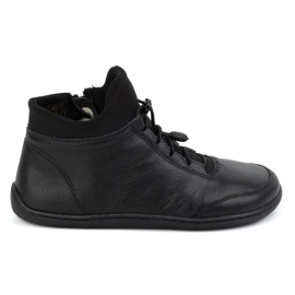 WASAK Scarpe da donna barefoot, foderate in lana, pelle 0767W, colore nero
