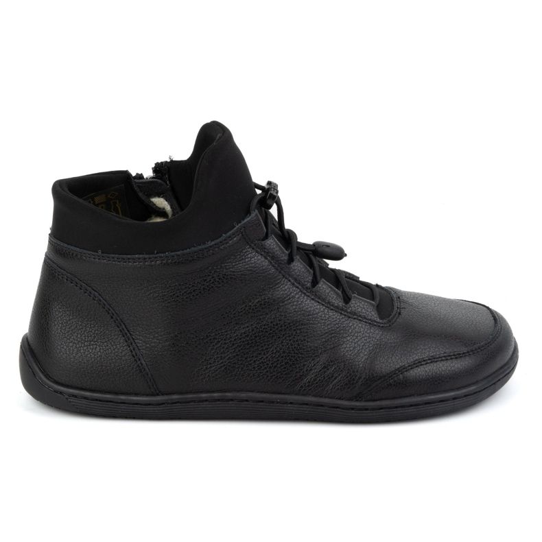 WASAK Scarpe da donna barefoot, foderate in lana, pelle 0767W, colore nero