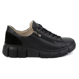 Olivier Scarpe da donna in pelle 1223 nere nero