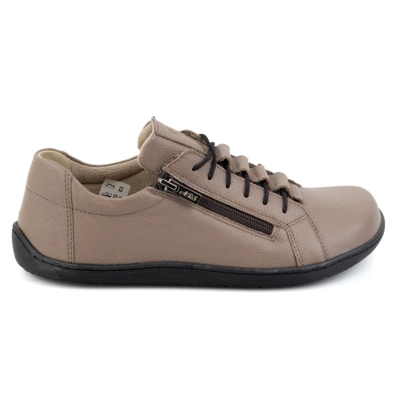 Olivier Scarpe da donna minimaliste in pelle a piedi nudi 1242 beige scuro