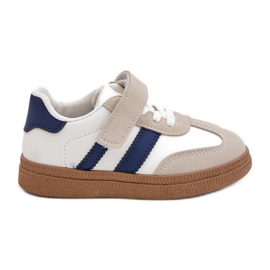 Sneakers Velcro da Bambino Bianche e Blu Tromella bianco