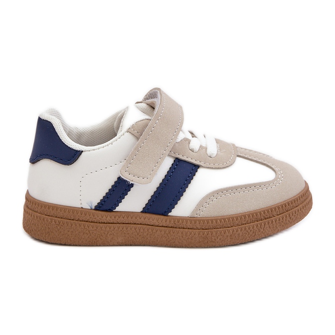 Sneakers Velcro da Bambino Bianche e Blu Tromella bianca