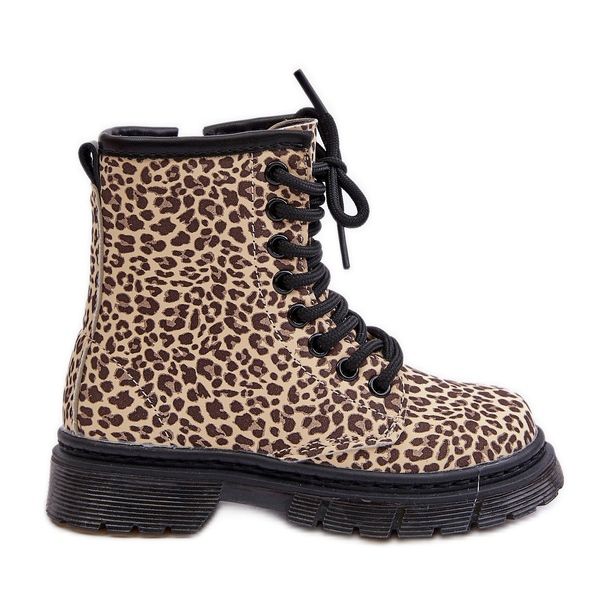 Stivali leopardati isolanti da bambina, Nelanna Beige