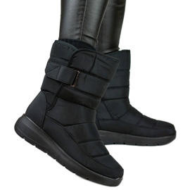 Doposci isolanti con velcro da donna, neri, 22T48B nero