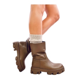 Stivaletti dalla linea dritta colore verde militare
