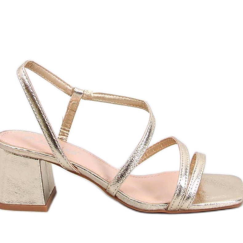 Sandali Cudini Gold con tacco alto d'oro