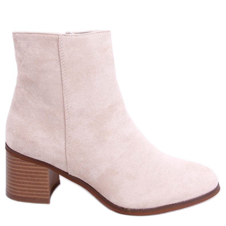 Stivaletti classici in camoscio beige