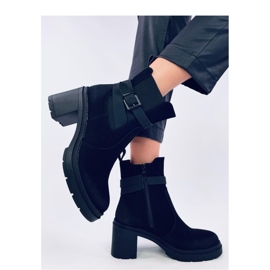 Tanish Black comodi stivaletti con tacco alto - Inello nero