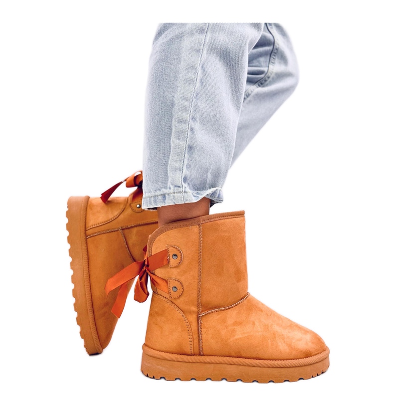 Doposci Emus con fiocchi Camel marrone