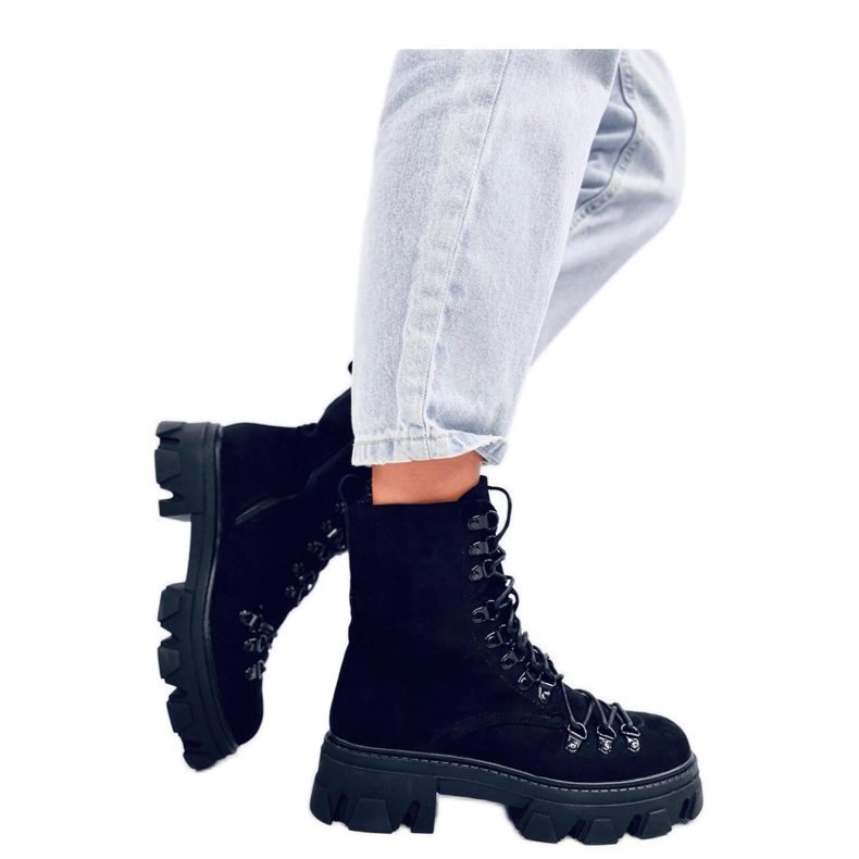 Stivali da lavoro stringati Nero