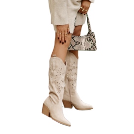 Stivali Modello DA113P Beige Chiaro