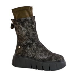 Maciejka 06766-09 Stivaletti color kaki verde