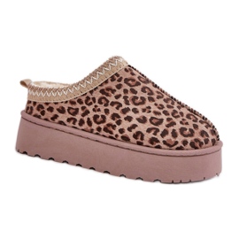 Modello 20219-4K Scarponi da neve Brown Leopard marrone