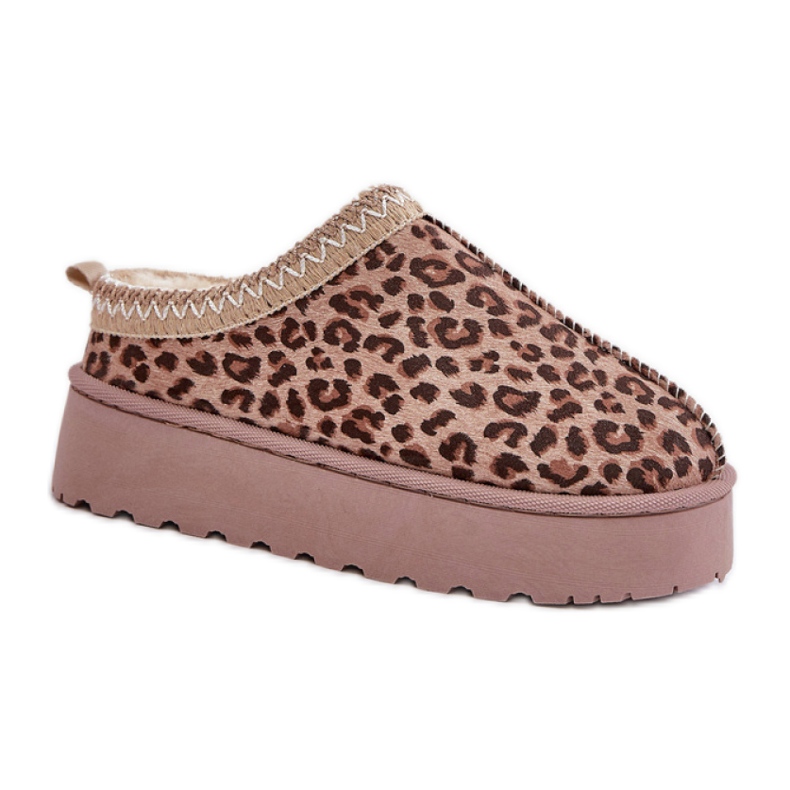Modello 20219-4K Scarponi da neve Brown Leopard marrone