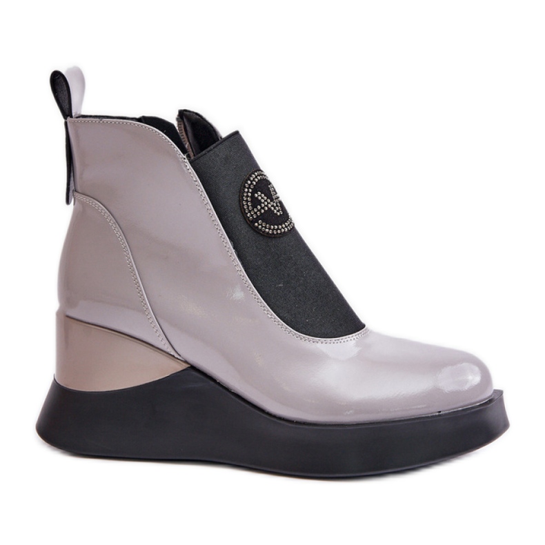Vinceza 66703 Stivali in vernice grigia grigio